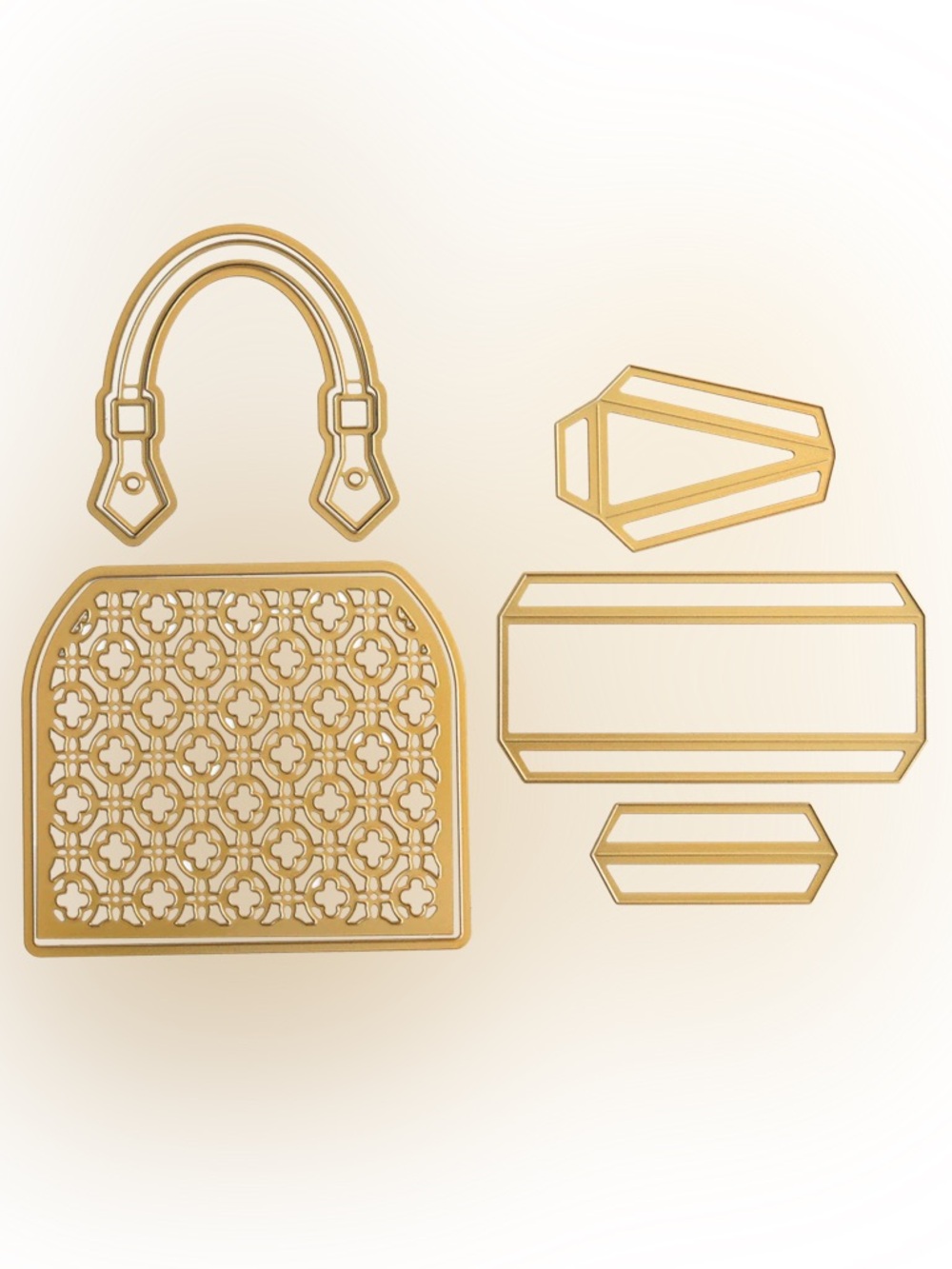 Anna Griffin LUXURY STATUS PURSE CARD BOX DIES Current and New in Package